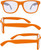 Orange - Blue Light Blocking Retro Promotional Glasses W/ 1-Color Imprint