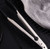 12 inch 304 Stainless Steel Food Tongs w/Silicone Locking Clip Barbeque Kitchen Tongs (Round Hole)