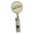 White - Large Retractable Round Badge Reel w/ Bulldog Clip