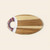 Oval Acacia Board w/ Holder 14"