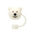 White - Bear Panda Silicone Straw Stoppers