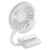 White - Portable Handheld Foldable Clip Fan