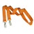 Orange - 3/4" Custom Open Ended Polyester Lanyard w/ Badge Holder
