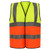 Premium Knitted Hi Vis Color Block Class 2 Safety Loop & Hook Vest