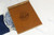 Full-Grain Leather and Wood Restaurant Menu cover- Made in USA
