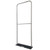 Aluminum Silver - 3'W x 90"H EuroFit Banner Hardware Only, Frame with Steel Base and Carry Case, Graphics not included