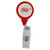 Red Blank - No-Twist Round Retractable Badge Reel w/ Bulldog Clip