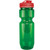 Translucent Green/Translucent Red - 22 Oz Translucent Bike Bottle with Infuser