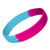Hot Pink/Light Blue Seg - Debossed Wristbands