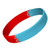 Red/Sky Blue Seg - Debossed Wristbands