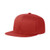Red Blank - Cotton Twill Flat Visor 6 Panel Baseball Cap