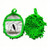 Lime Green/White Logo - Frizzy Finger Dusters
