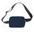 Navy Blank Black Strap - LL Crossbody Belt Bag Fanny Pack With Metal Zipper (Air Import)