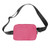 Pink Blank Black Strap - LL Crossbody Belt Bag Fanny Pack With Metal Zipper (Air Import)
