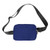 Royal Blue Blank  Black Strap - LL Crossbody Belt Bag Fanny Pack With Metal Zipper (Air Import)