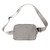 Light Grey Blank - LL Crossbody Belt Bag Fanny Pack With Metal Zipper (Air Import)