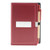 Red - PVC Business Notepad w/ Paper Barrel Pen