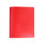 Red - Durable Plastic Folder with 2 Pockets & Fasteners