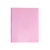 Pink - Durable Plastic Folder with 2 Pockets & Fasteners