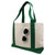 Forest Green Angle - New! Large Canvas Cotton Boat Tote