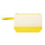 Yellow - Cotton Canvas Two-Tone Cosmetic Bag