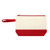Red - Cotton Canvas Two-Tone Cosmetic Bag