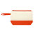 Orange - Cotton Canvas Two-Tone Cosmetic Bag