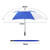 Blue/White - 60'' Vented Auto-Open Golf Umbrella (Full Color)