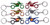 Motorbike Shape Bottle Opener w/Key Chain