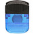 Translucent Blue/Black - Square Magnetic Clip memo holder