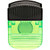 Translucent Green/Black - Square Magnetic Clip memo holder