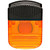 Translucent Orange/Black - Square Magnetic Clip memo holder