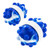 Blue/White - Push Pop and Spinner Ball