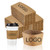 Custom Kraft Paper Coffee Sleeves Corrugated Insulation Fits 10 to 20 oz Cups