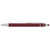 Burgundy - Orbit Spinner Chrome Metal Pen w/ Stylus - Laser