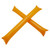 Orange - Inflatable Thunder Cheer Sticks Pair