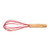 Red - Silicone Whisk with Wooden Handle, Optional Cooking Utensil Set