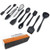 Black - 10 Piece Silicone Cookware Utensil Tools