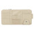 Beige - PU Leather Multi-Pocket Sun Visor Organizer with Sunglass Clip