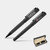 TiTUS® Dimond Pattern Gun metal Pen Set – Ballpoint & Rollerball Duo with Gift Box
