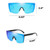 Blue - Mirrored Oversized Rimless Sun Sunglasses