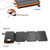Black/Orange - 20000mAh Survival Solar Charger Power Bank w/4 Foldable Panels