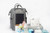 Gray Blank Front View - Multi-function Sterilization Diaper Backpack w/10W Solar Panel