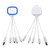 Blue - LED 5-in-1 USB Charging Multi-Cable w/Luminous Topper