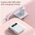 Black - 5000mAh portable power bank with charging cable built in.