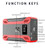 Black/Red - Portable Emergency battery booster Two-In-One Jump Starter Combo w/ Tire Inflator