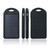 Black - Solar Portable Charger 5000mAh Power Bank w/Dual Charging & LED Flashlight