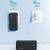 Black - 10000mAh AC Plug Wall Charger Built-in 2 Wire 22.5W Fast Charging Power Bank