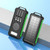 Green - 10000mAh Solar Power Bank For Camping w/Wireless Charging - 5V/2A Input/Output