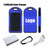 Blue - Solar Power 5000mAh Power Bank w/Climbing Carabiner